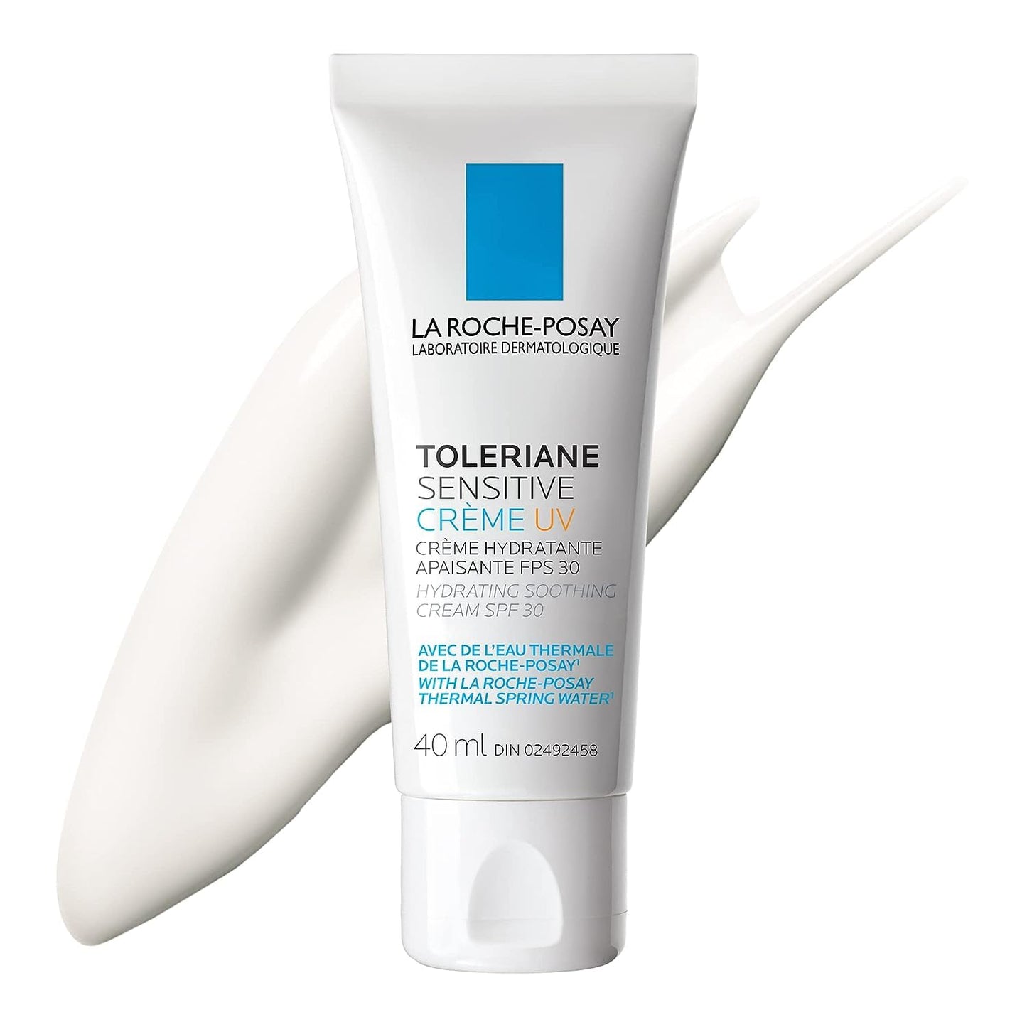 La Roche-Posay Face Moisturizer, Toleriane Sensitive Face Cream with Niacinamide and Ceramides, for Normal to Combination Skin Sensitive Skin, Alcohol Free, Fragrance Free, 40mL (Packaging May Vary)