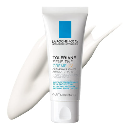 La Roche-Posay Face Moisturizer, Toleriane Sensitive Face Cream with Niacinamide and Ceramides, for Normal to Combination Skin Sensitive Skin, Alcohol Free, Fragrance Free, 40mL (Packaging May Vary)