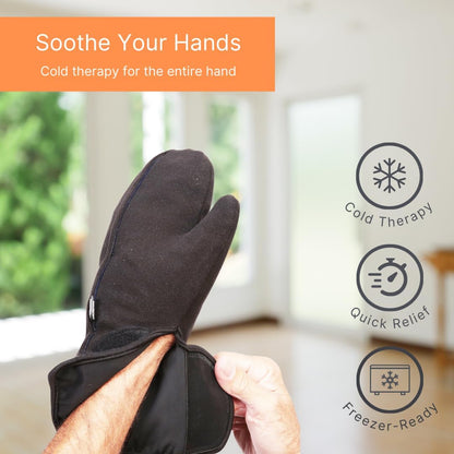 NatraCure 冷疗手套 - 大号/XL - （适用于手部疼痛、关节炎、神经病变、化疗和手部或手指疼痛）