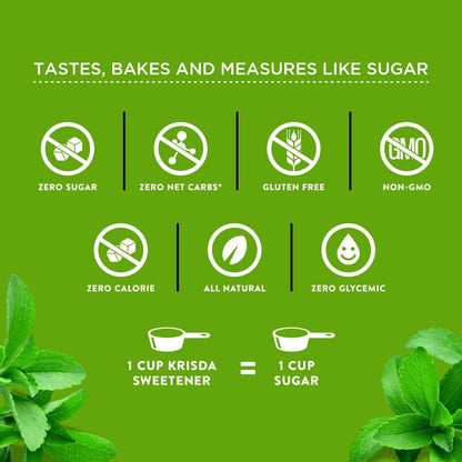 Krisda Stevia Spoonable Natural Sweetener, 454 grams
