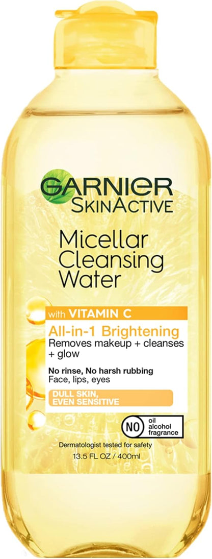 Garnier Vitamin C Brightening Day Cream + Micellar Cleansing Water Bundle