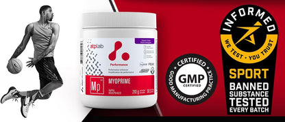 ATP LAB - Myoprime 210克（有机葡萄味）30份 - 肌酸一水合物粉 - 肌酸蛋白粉 - 性能增强剂 - 减少蛋白质分解