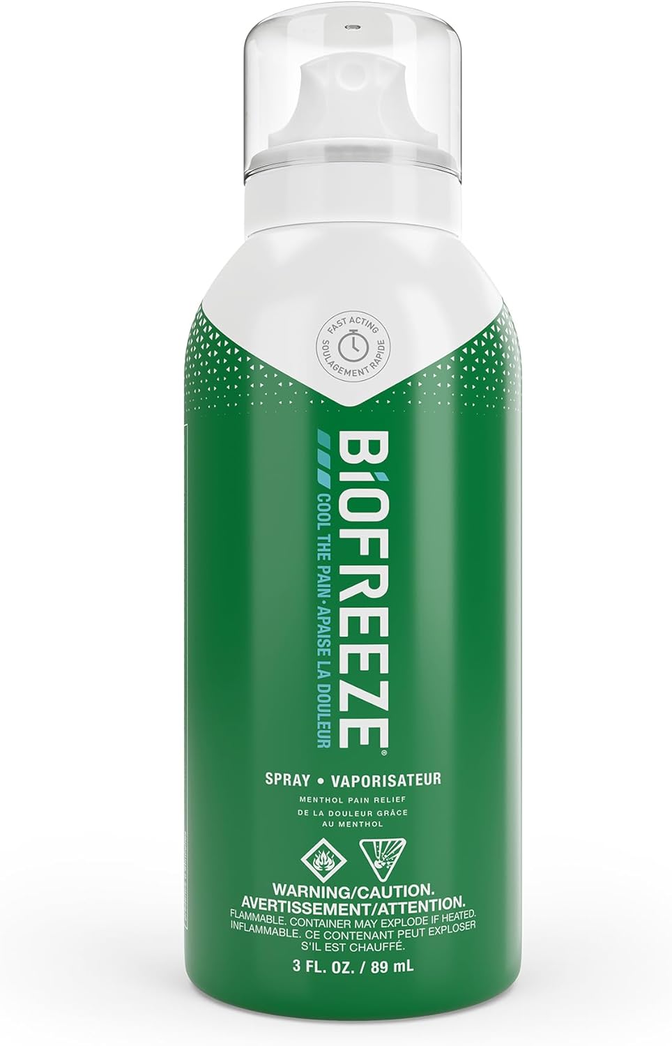 Biofreeze, Spray, Penetrating Pain Relief for Sore Muscles, Arthritis, Backaches, and Sore Joints, Fast Acting, Long Lasting, Cooling Menthol Formula, Reach Difficult Areas, 89mL
