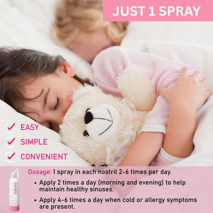 Salinex 100% Natural Seawater Nasal Spray | Ultra Gentle Stream | 125 ml, Pink