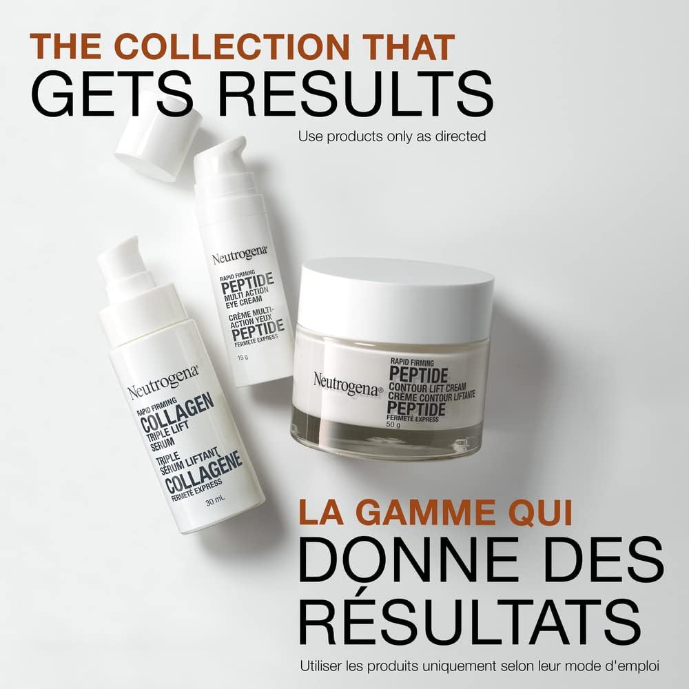 Neutrogena Rapid Firming Peptide Contour Lift Cream - Anti Aging Facial Contour Cream for Firmer looking Skin - 50 grams