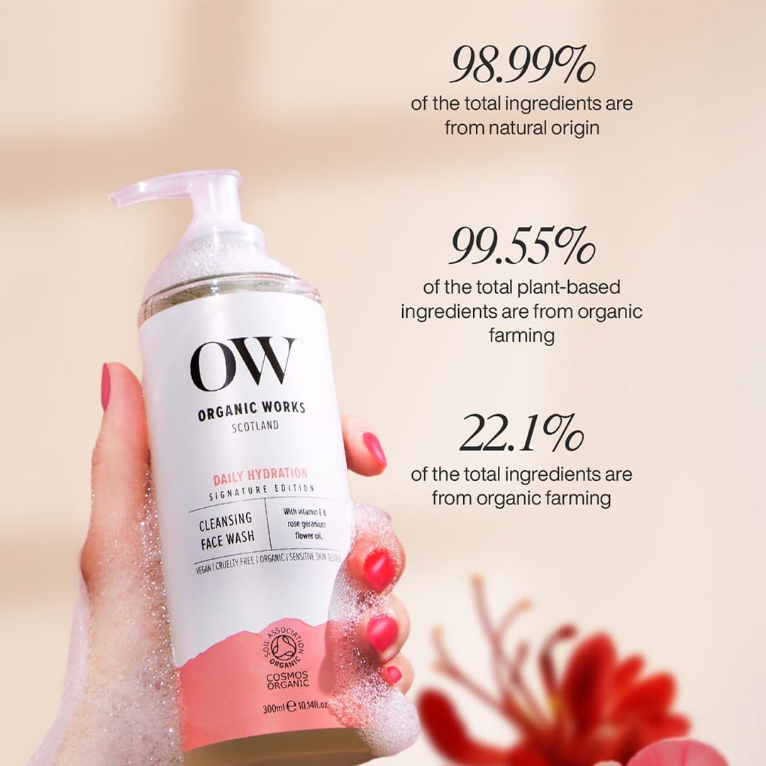 Organic Works Daily Hydration Cleansing Face Wash Face Wash Unisex 10.14 oz