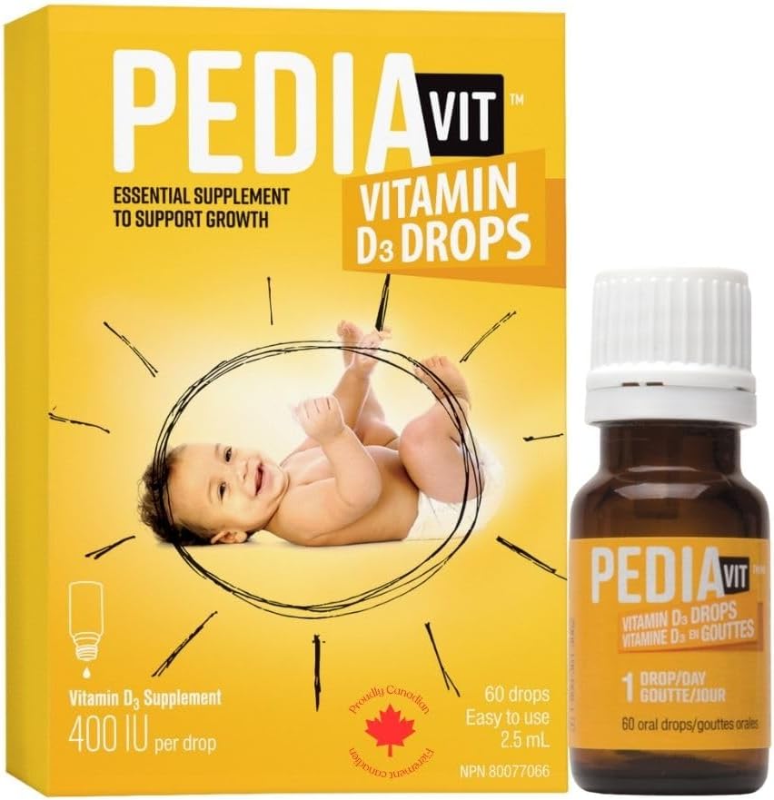 PediaVit 液体维生素 D3 400IU，60 滴，2.5mL
