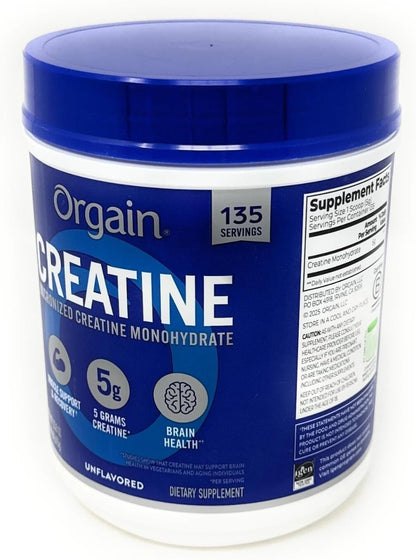 Orgain 5g Micronized Creatine Monohydrate, Unflavored, 1.48lbs