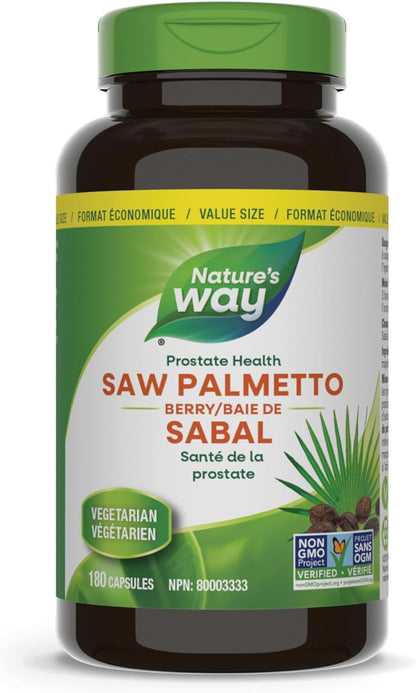 Nature's Way 锯棕榈浆果，前列腺健康，180 粒软胶囊，超值装
