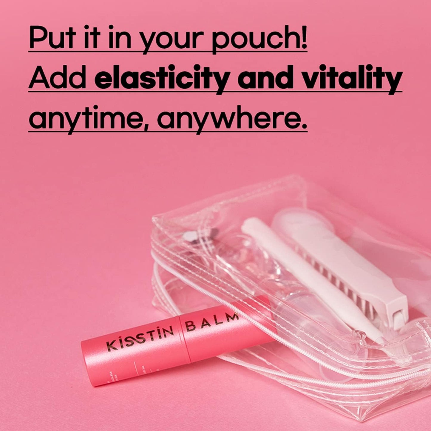 KAHI Kisstin Balm Pink Stick by Kahi for Women - 0.31 oz Makeup