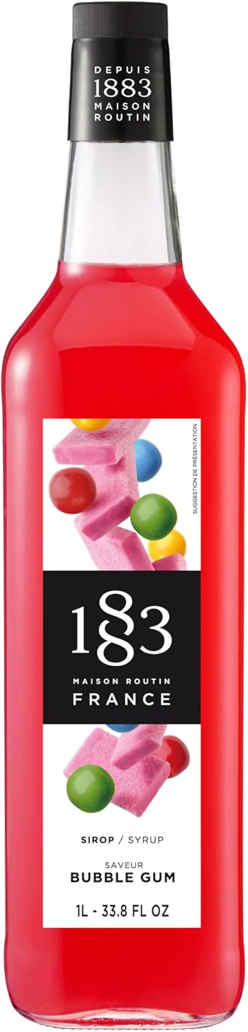 1883 Maison Routin 泡泡糖口味糖漿，1L 玻璃瓶