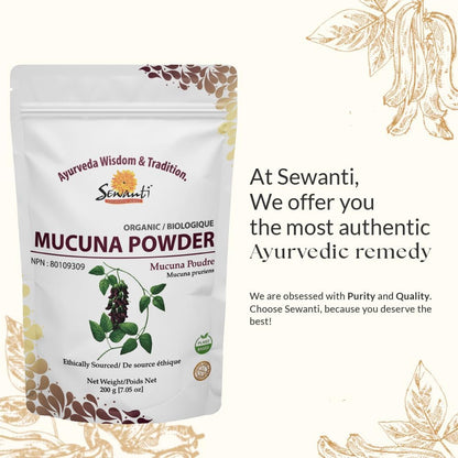 Organic Mucuna Powder 200g/ NPN 80109309/ Traditional Nutritive Tonic/Cowhage/Mucunapruriens
