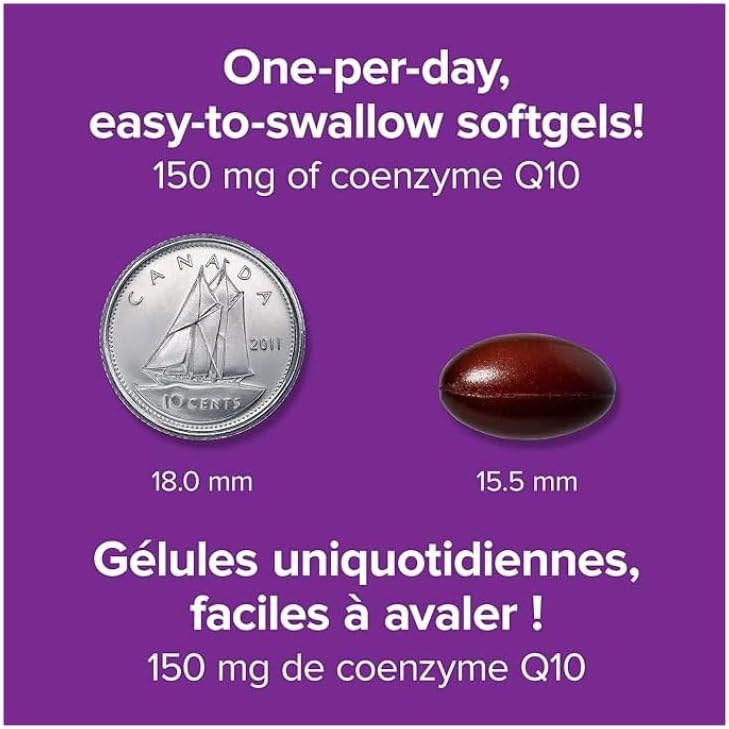 Webber Naturals 輔酶 Q10 (CoQ10) 150 毫克，60 粒軟膠囊，高效抗氧化劑，有益於心臟健康、促進細胞能量生成和緩解偏頭痛