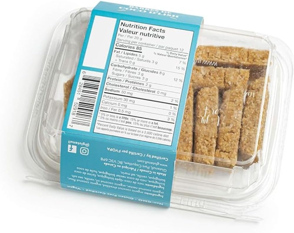 Glutenull Bakery Organic Coco D'Lish Bar - Raw, 240 Grams (Packaging may vary)