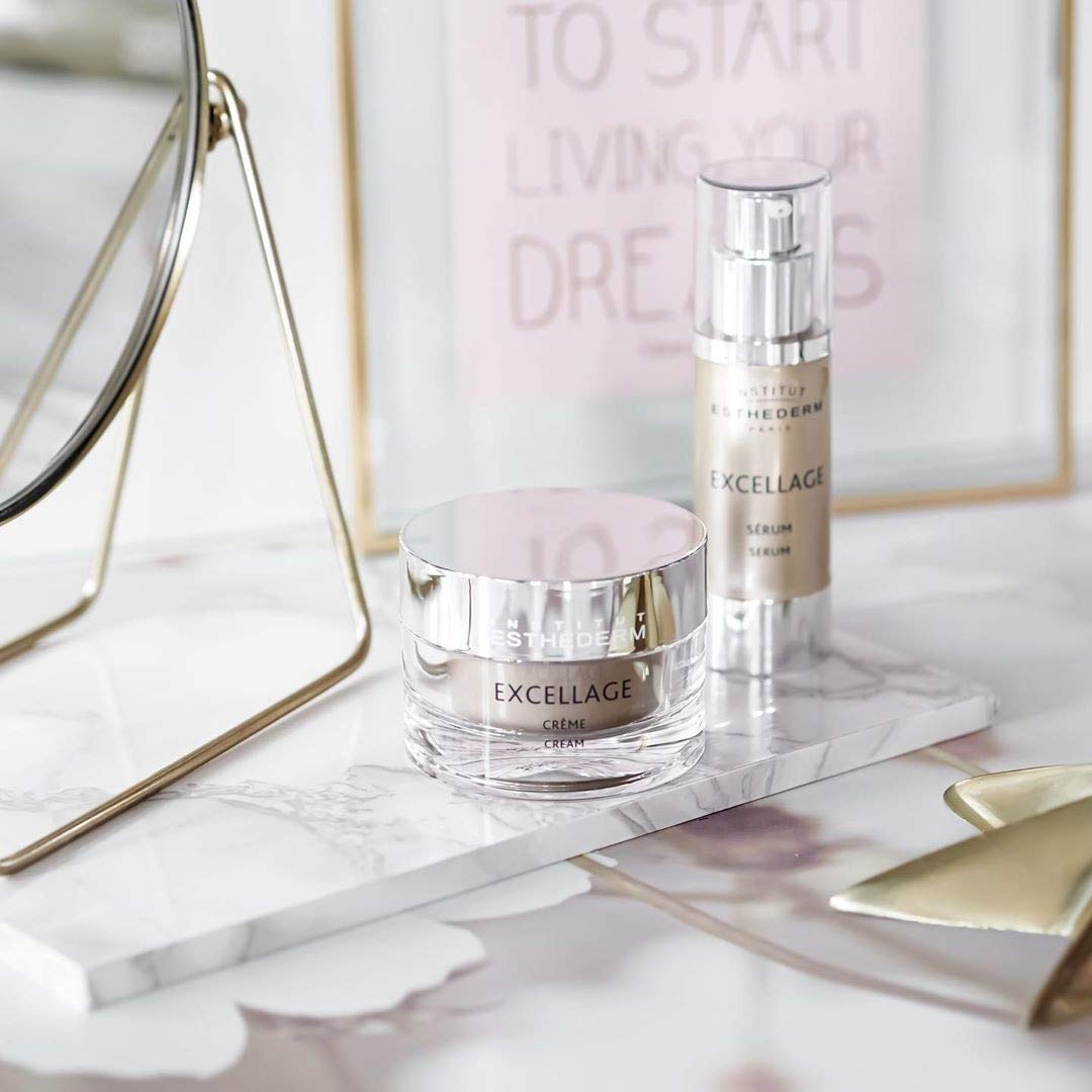 Institut Esthederm - Excellage Serum - Face, Neck and Décolleté - Density, Nutrition, Radiance - Mature Skin, 30 mL.