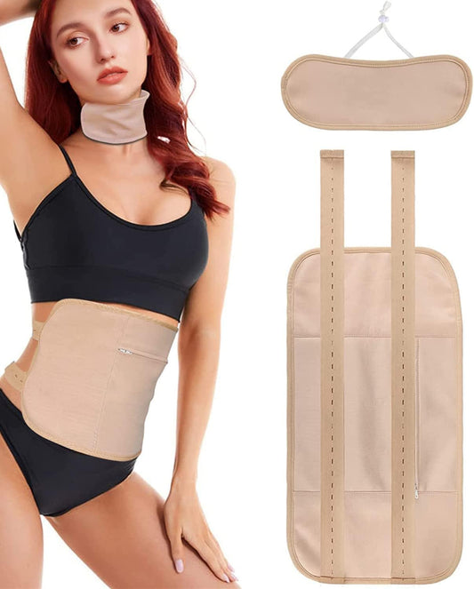 SACRED WRAP, Castor Oil Belly and Neck Wrap, Castor Oil Pack for Liver Detox, Reusable & Highly Absorbent