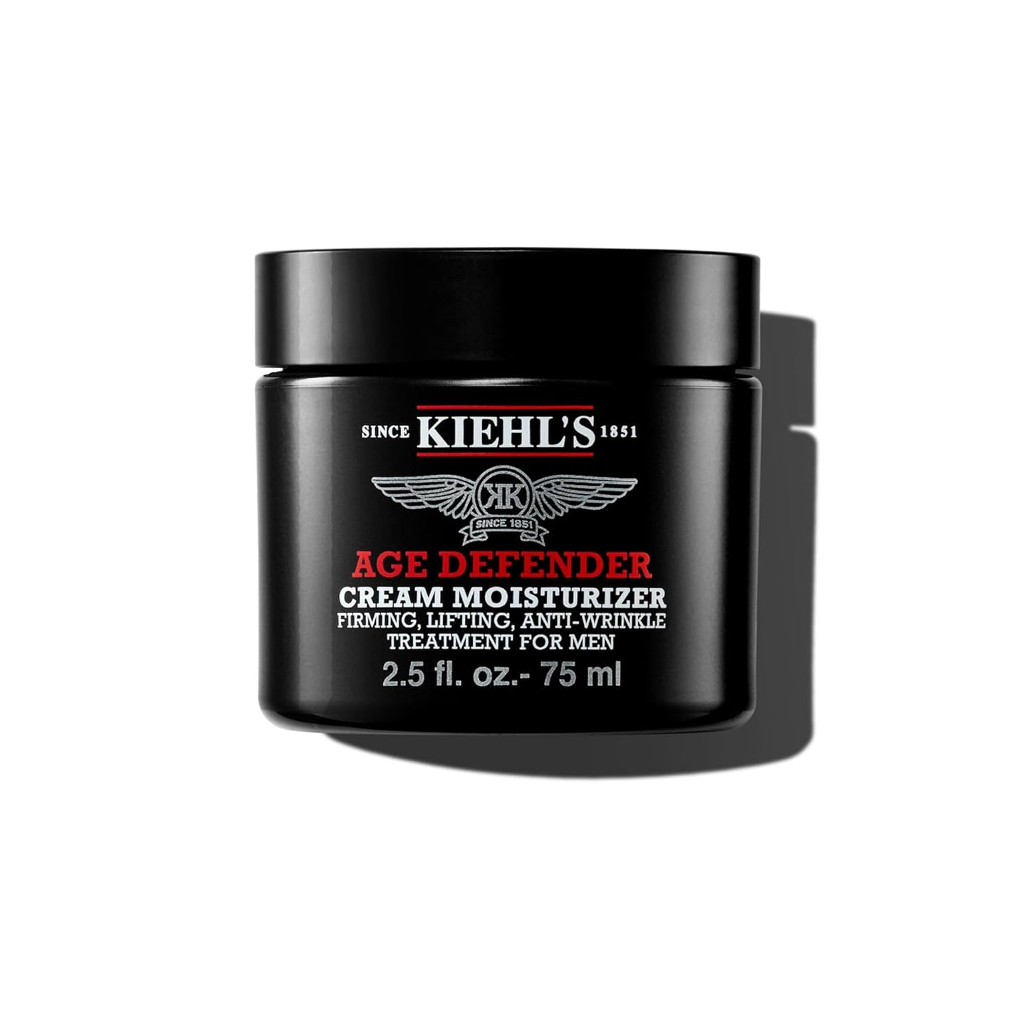 Kiehl's Age Defender Cream Moisturizer, Firming & Lifting Anti-Aging Treatment for Men, Gently Exfoliates, Minimizes Look of Fine Lines & Wrinkles, with Capryloyl Salicylic Acid & Caffeine