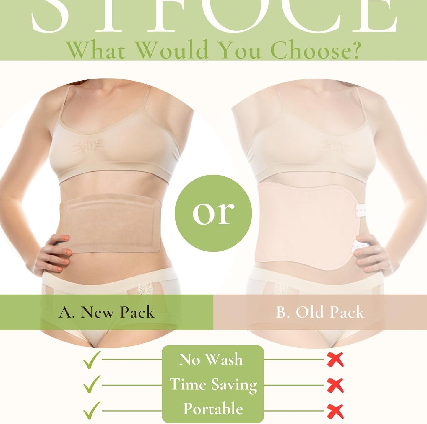 STFOCE 20pcs Castor Oil Pack Wrap, Large Castor Oil Pack Self-Adhesive, 11.8"x6.3", No Leakage, No Wash, Disposable