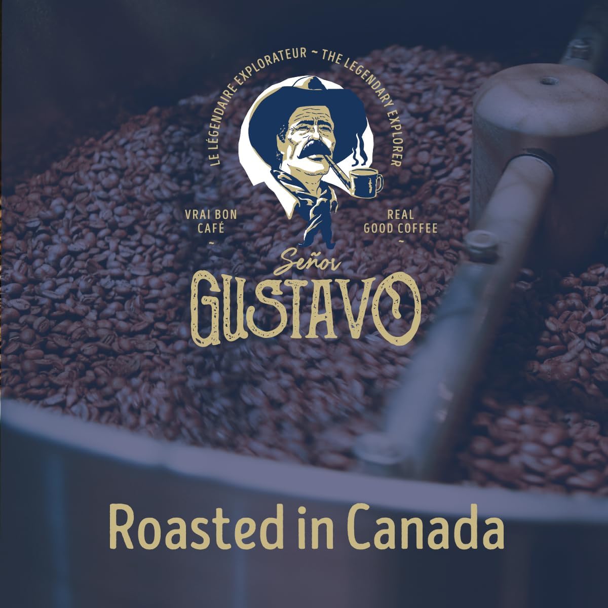 Café Senor Gustavo El Bueno 顺滑哥伦比亚轻度烘焙研磨咖啡，浓郁的咖啡，带有淡淡的花香，犹太洁食认证咖啡，产自中南美洲的咖啡豆 - （227 克）