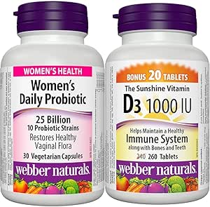 Webber Naturals 女士每日益生菌 + 維生素 D3 1000 IU 套裝