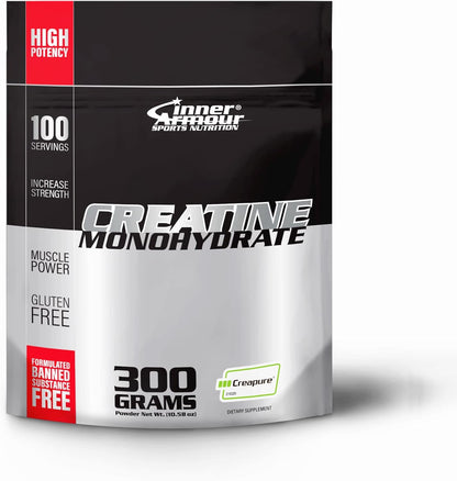 Inner Armour 肌酸 Creapure - 增強肌肉力量和耐力 - 改善睡眠品質 - 快速溶解、無味、素食友好型健身補充劑 - 300 克