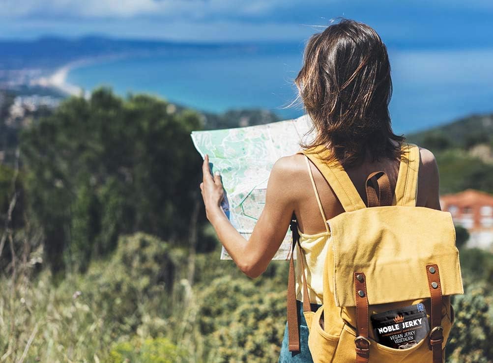 Noble Jerky - Vegan, Vegetarian Non-GMO Meat Free 100% Natural No Preservatives and No Trans Fats (Hickory) 70 Gram Bags (12 Bags)