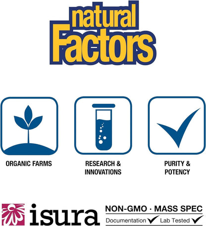 Natural Factors - 微粉化 L-谷氨酰胺粉末游离形式氨基酸 - 300G 克粉末 - 每份 5 克。