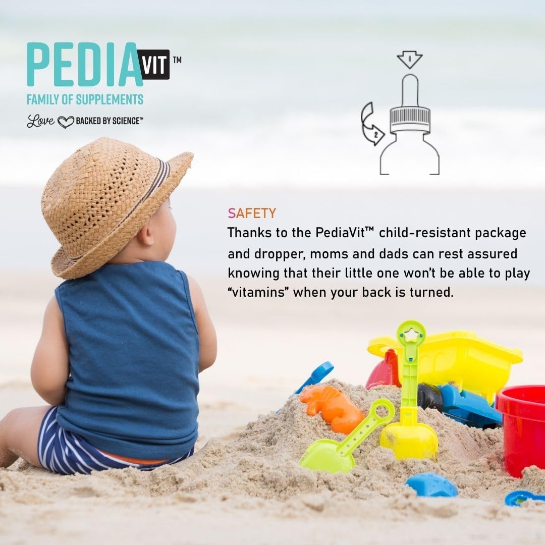 PediaVit 複合液體維生素 A、D 和 C | 適合 1-3 歲兒童 | 必需複合維生素，支持生長發育和免疫功能 | 口服液，50 毫升