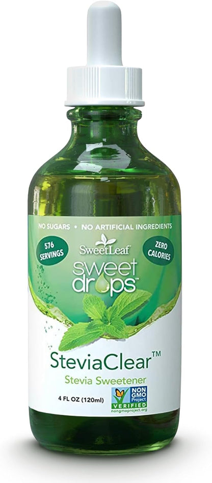 SweetLeaf Sweet Drops Liquid Stevia Sweetener, SteviaClear, 4 Ounce
