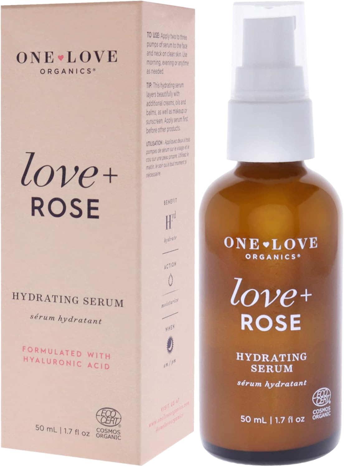 One Love Organics Love Plus Rose Hydrating Serum Women 1.7 oz