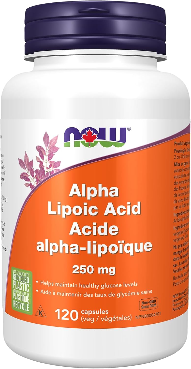 NOW Supplements, α-硫辛酸 250 毫克，支持穀胱甘肽生成，自由基清除劑，120 粒素食膠囊
