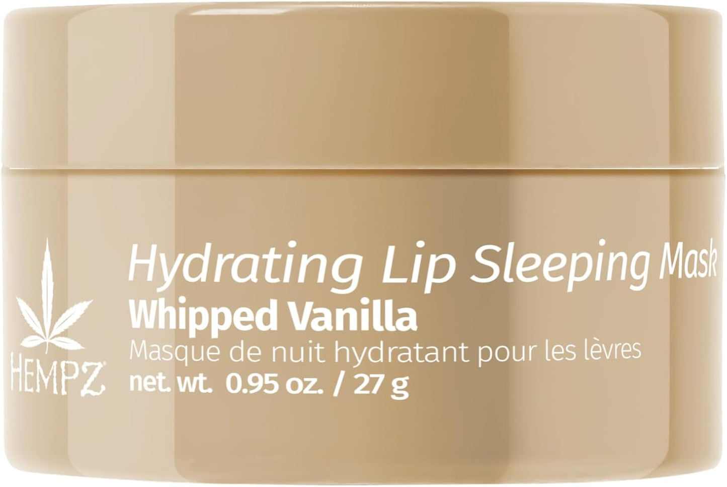 Hempz Hydrating Lip Sleeping Mask - Whipped Vanilla (.70 Oz.) | Overnight Hydrating Lip Balm for Dry Lips, Lip Repair, Chapped Lip Treatment & Nourishment for Women