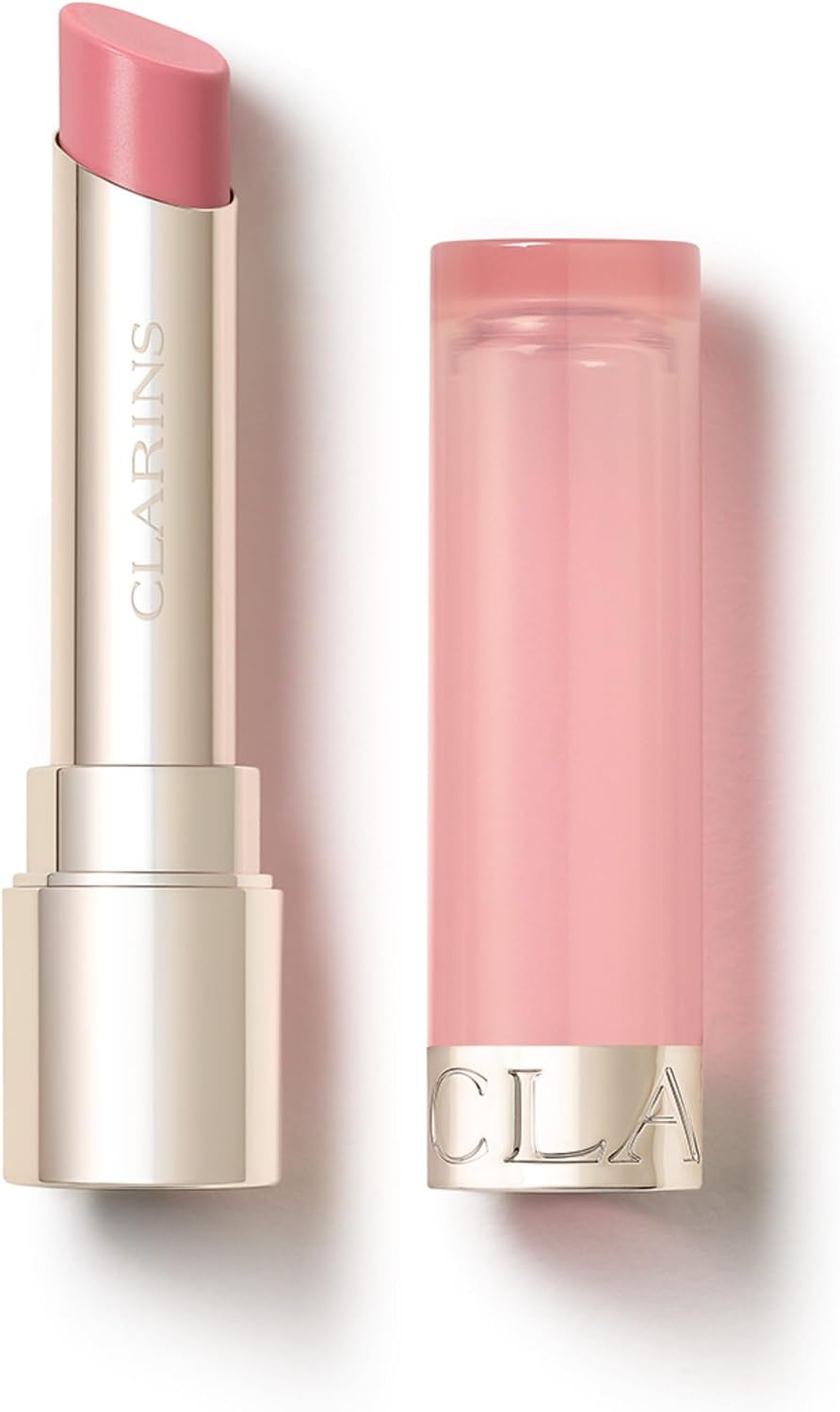 Clarins Lip Oil Balm, 01 Pale Pink | Nourishes, Hydrates, and Visibly Plumps | Natural, Sheer Finish and Shine | Contains Hydrating Peptide