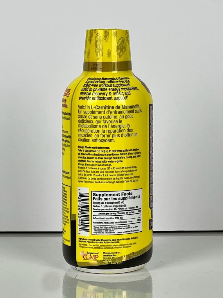 Mammoth L-肉鹼 1500，彩虹糖 32 份