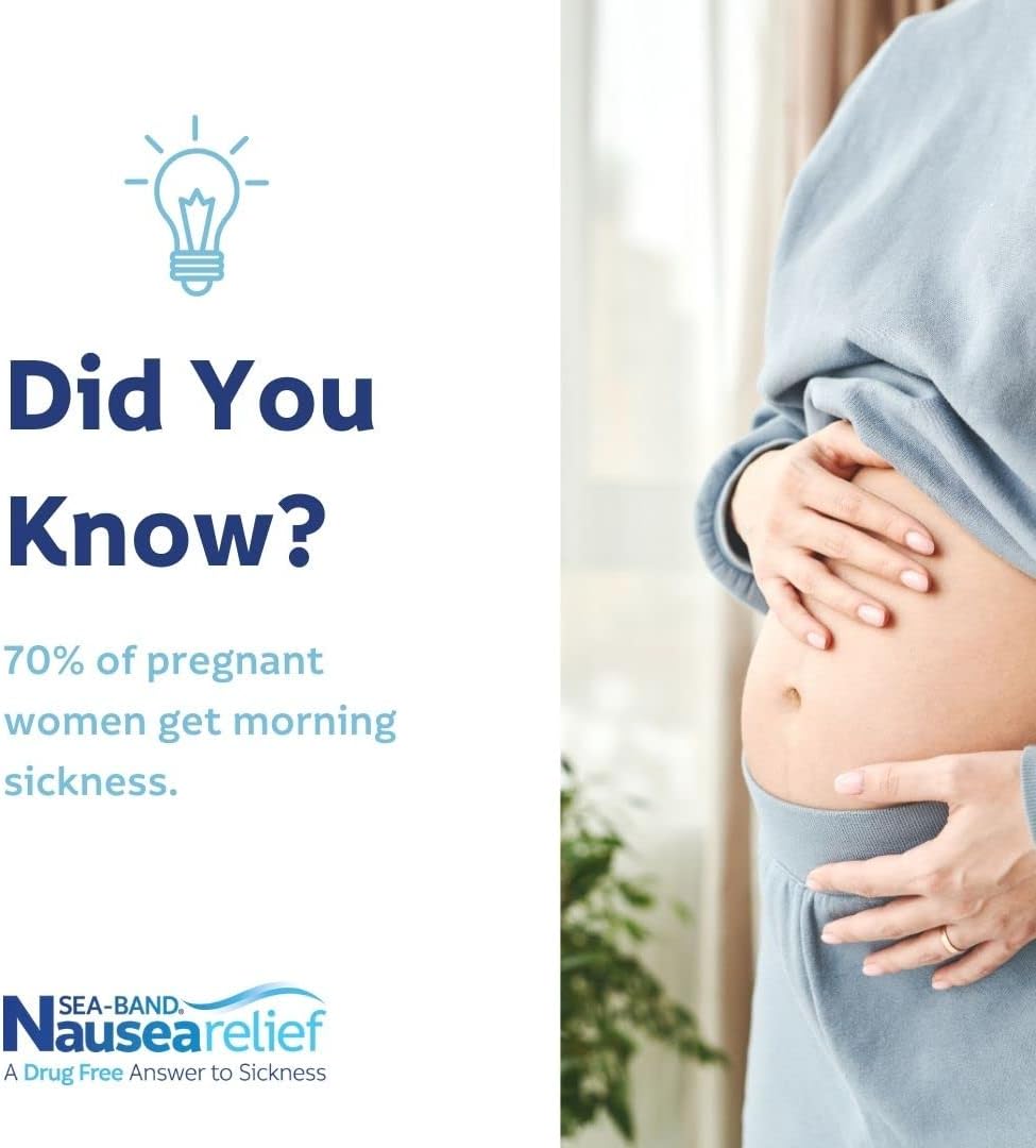 Health Life Sea-Band Mama 腕帶，緩解噁心，1 對