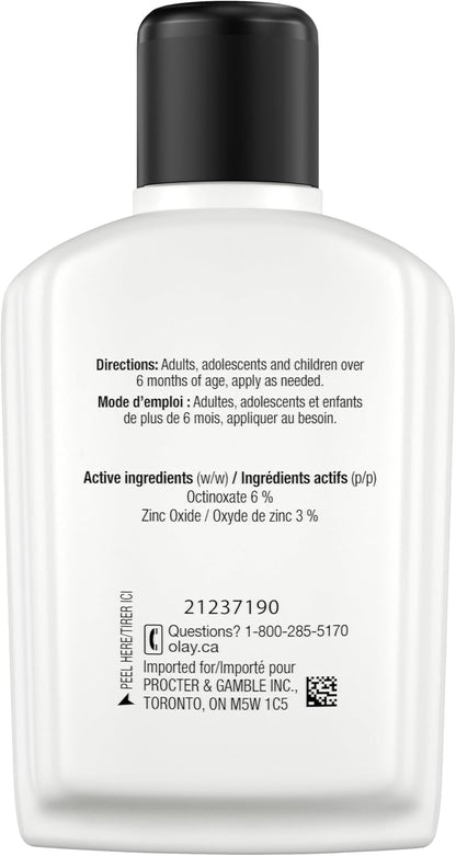 Olay Face Moisturizer, Complete with Sunscreen SPF 15, For Sensitive Skin, Fragrance Free, Daily Facial Lotion, Lightweight Hydrating Broad Spectrum Sun Protection - Vitamin C, E, and Niacinamide, 120 mL