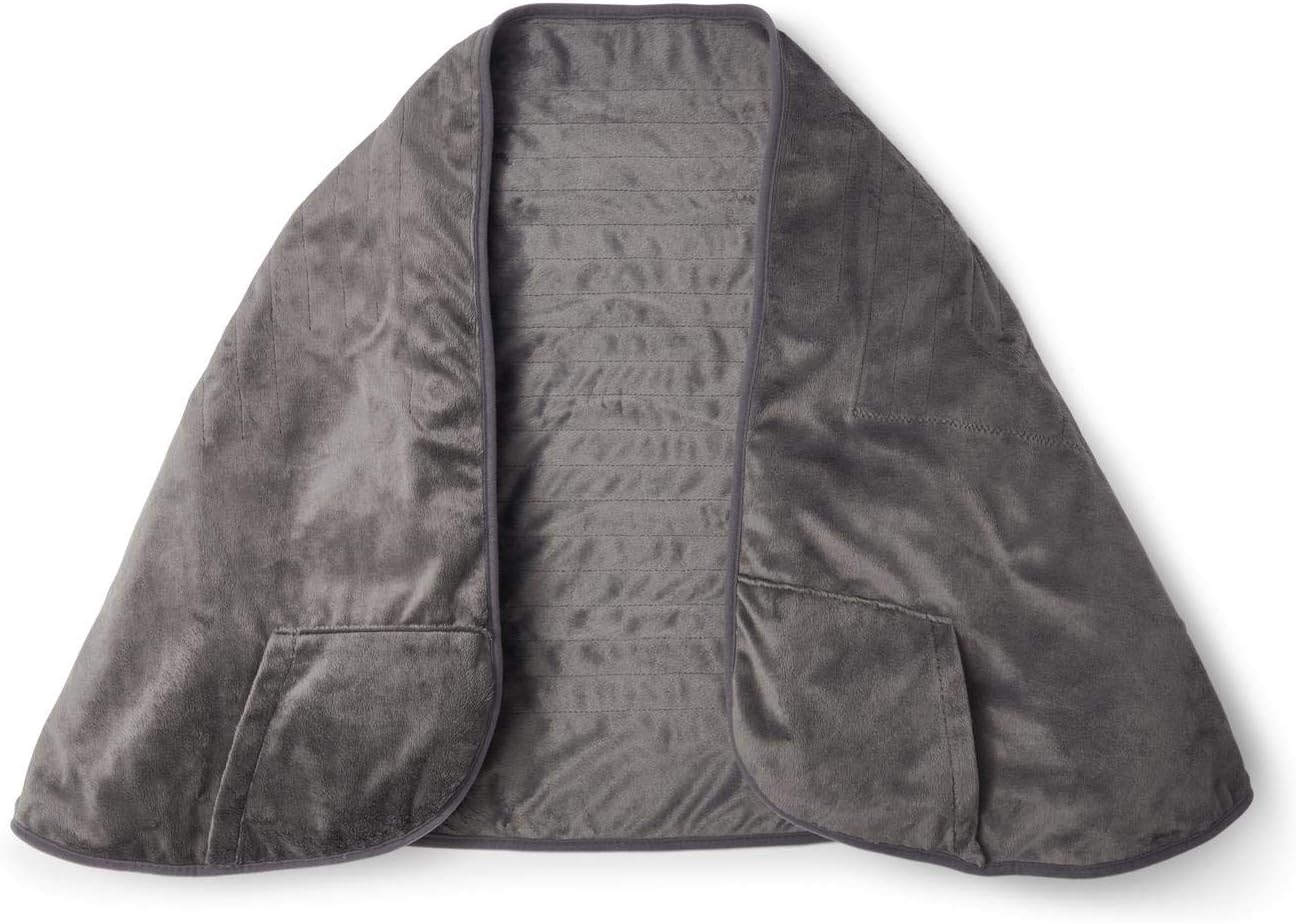 Sunbeam 加热披肩，灰色，大号