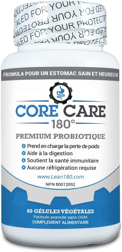 核心护理 | 男女适用的最佳益生菌 | 改善消化系统胃部健康，缓解腹胀、便秘和胀气 | 支持减肥 | Lean 180，30天用量