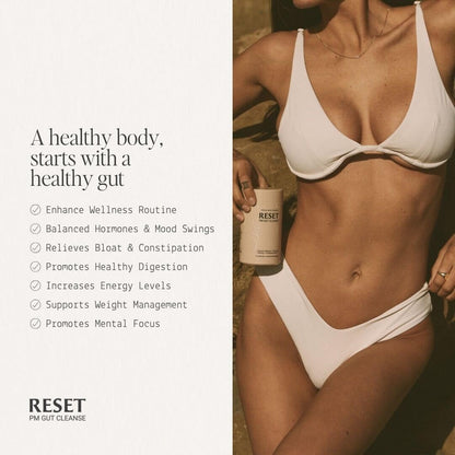 Reset by Paulina Fitness™ | Overnight Digestive Aid, Bloating Relief, & Gut Health Supplement | Natural Detox & Digestive Cleanse to Support Weight Management and Relieve Constipation | 90 Capsules