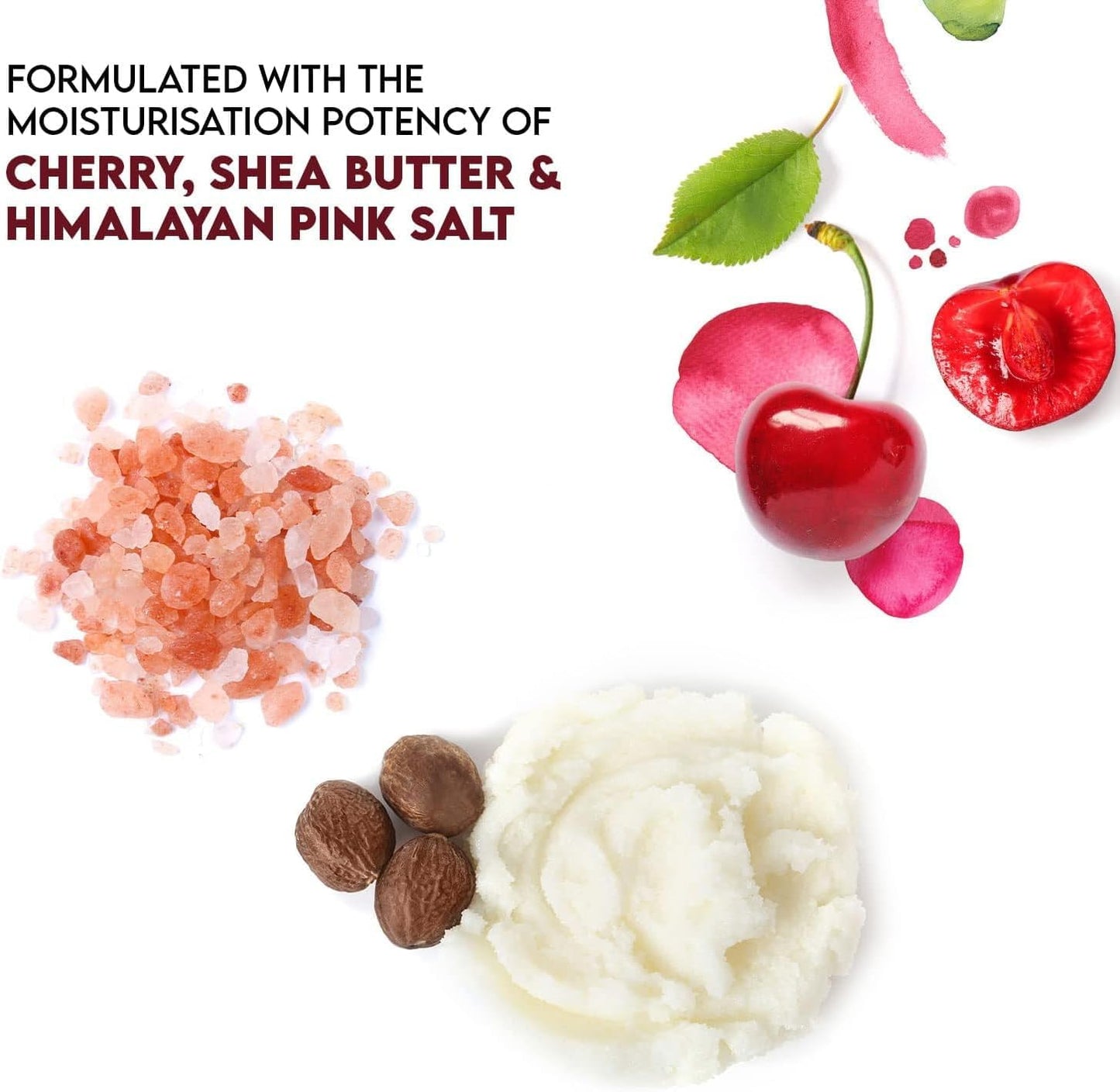 天然解決方案潤唇膏，蘊含櫻桃和有機乳木果油，保濕唇部護理多包裝，乾燥嘴唇的保濕霜，有機潤唇膏 - 3 支裝，6 件