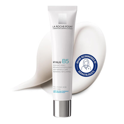 理膚泉臉部保濕霜，Hyalu B5純玻尿酸保濕霜，含維生素B5。適用於敏感肌膚，40毫升