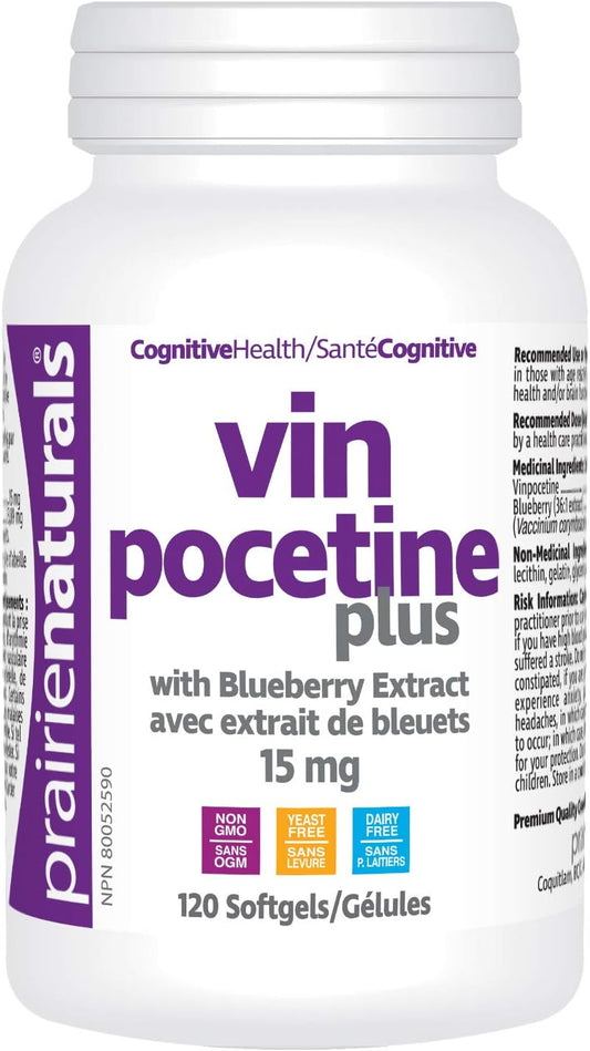 Prairie Naturals 长春西汀蓝莓软胶囊 - 120 粒