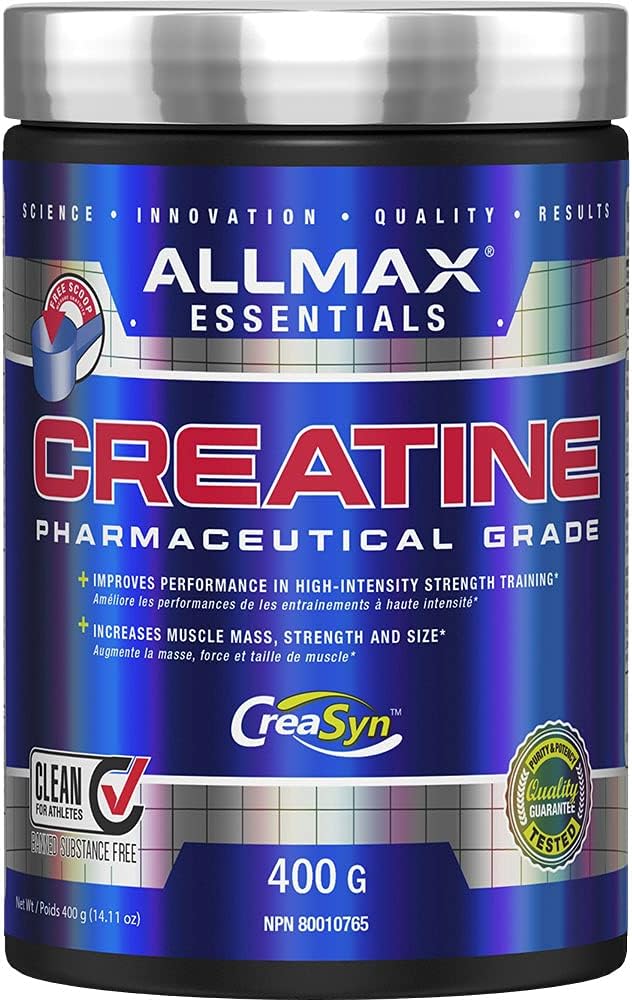 CytoGreens - 巴西莓綠茶 - 60 份，535 克 & ALLMAX Nutrition - 肌​​肉一水合物，微粉化肌酸粉，用於力量和肌肉恢復，無麩質且快速吸收 400 克