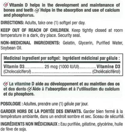 Nature's Bounty 维生素 D3（1000IU，500 粒软胶囊）和维生素 B12（1000mcg，100 片）套装