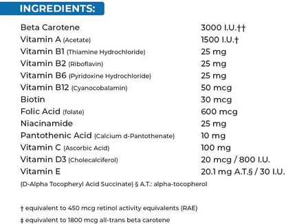 瑞士天然全效複合維生素礦物質 | 女士 | 添加蔓越莓、葉酸和鐵 | 日常維護整體健康 | 不含防腐劑或乳製品 | 90 粒膠囊