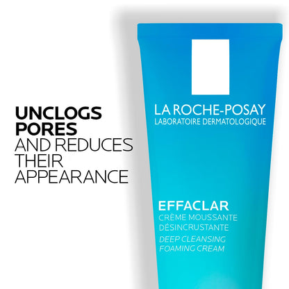 La Roche-Posay Effaclar Face Toner, Foaming Cream Cleanser & Face Mask. For Oily or Acne Prone Skin, Reduces the look of Pores, Dermatologist Recommended