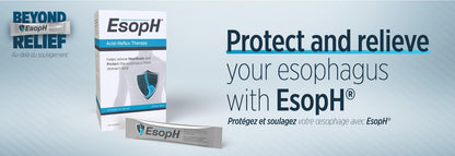 EsopH® 胃酸倒流緩解 | 有效緩解胃灼熱症狀並保護食道 | 單劑量液體凝膠棒 | 10毫升小袋，20支裝