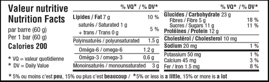 Oatmeal & Honey Protein - Energy Bar, Gluten Free Snack, High in Fiber, Raspberry, 60g Bar (6 count)