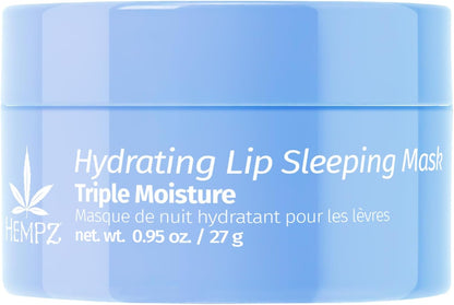 Hempz Hydrating Lip Sleeping Mask - Triple Moisture Fresh Citrus (.70 Oz.) | Overnight Hydrating Lip Balm for Dry Lips, Lip Repair, Chapped Lip Treatment & Nourishment for Women