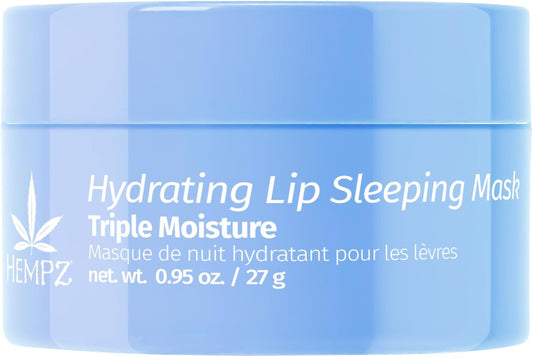 Hempz 保濕唇部睡眠面膜 - 三重保濕清新柑橘（0.70 盎司）| 夜間保濕唇膏，適用於乾燥的嘴唇、唇部修復、皸裂的嘴唇護理和滋養女性